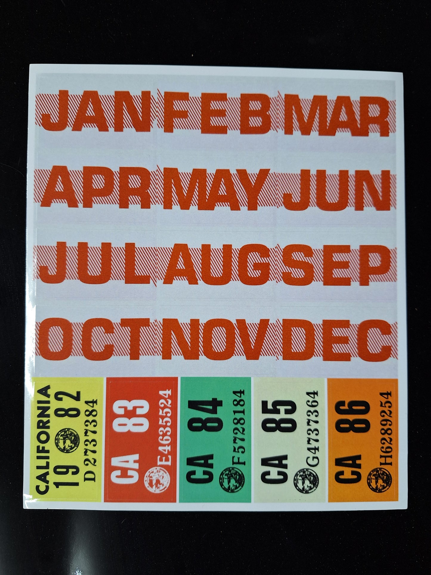 Screen Accurate FLAG 1 License Plate w/Tags