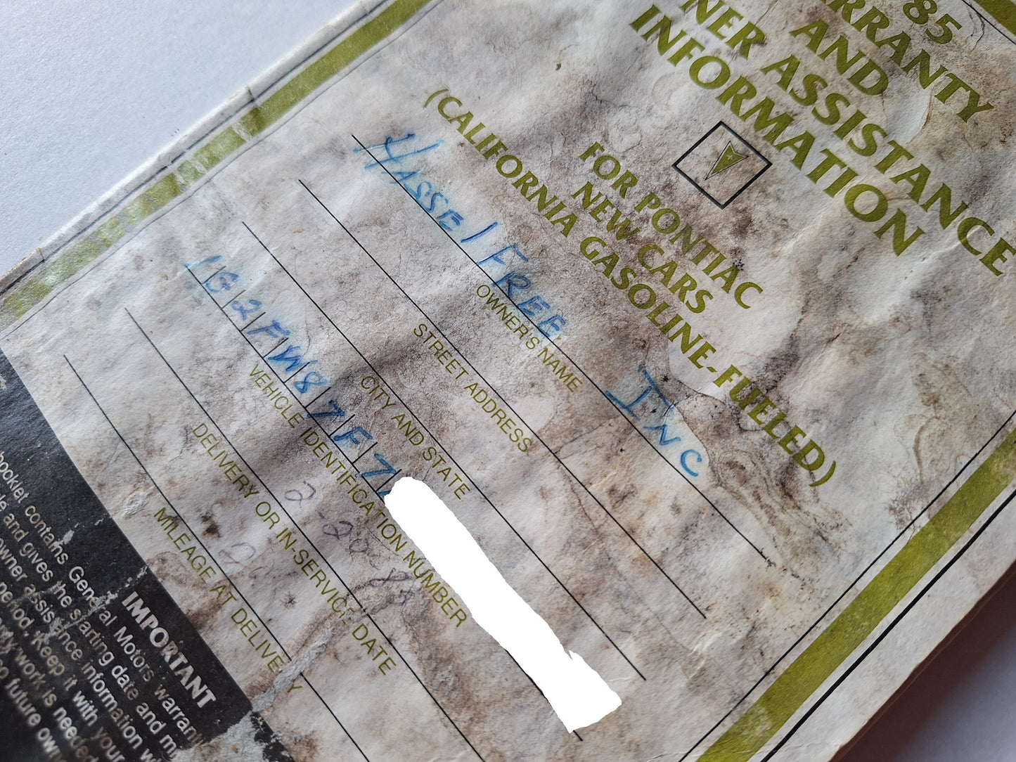 1985 Pontiac Trans Am Promo Car Owned by David Hasselhoff