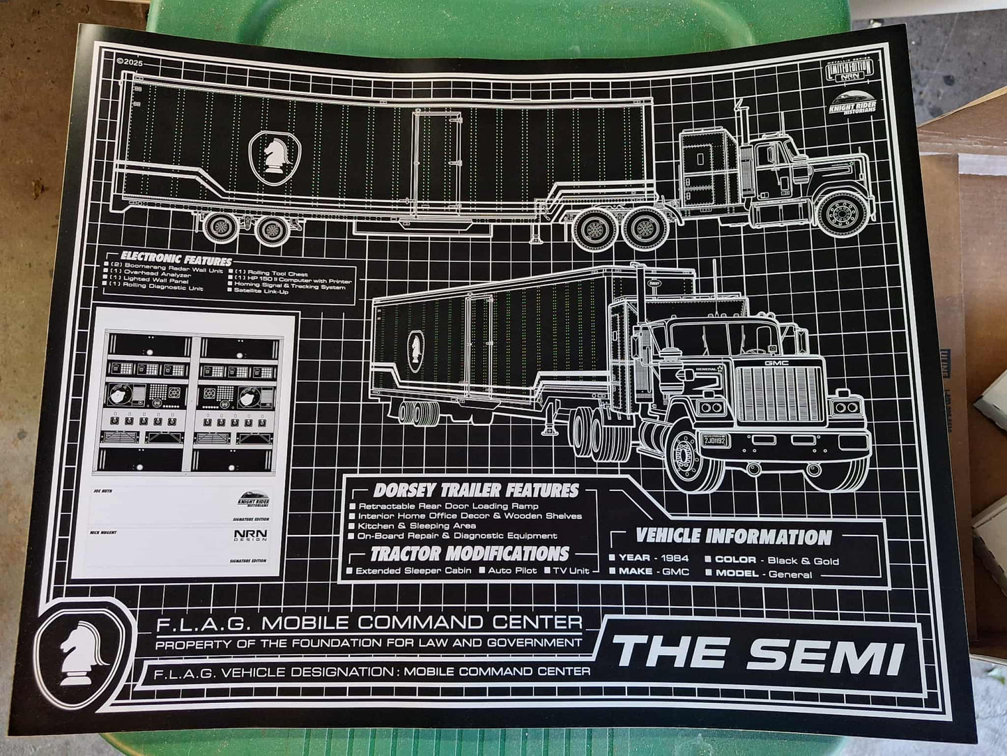 Limited Edition Semi Schematic Print 16"x20"