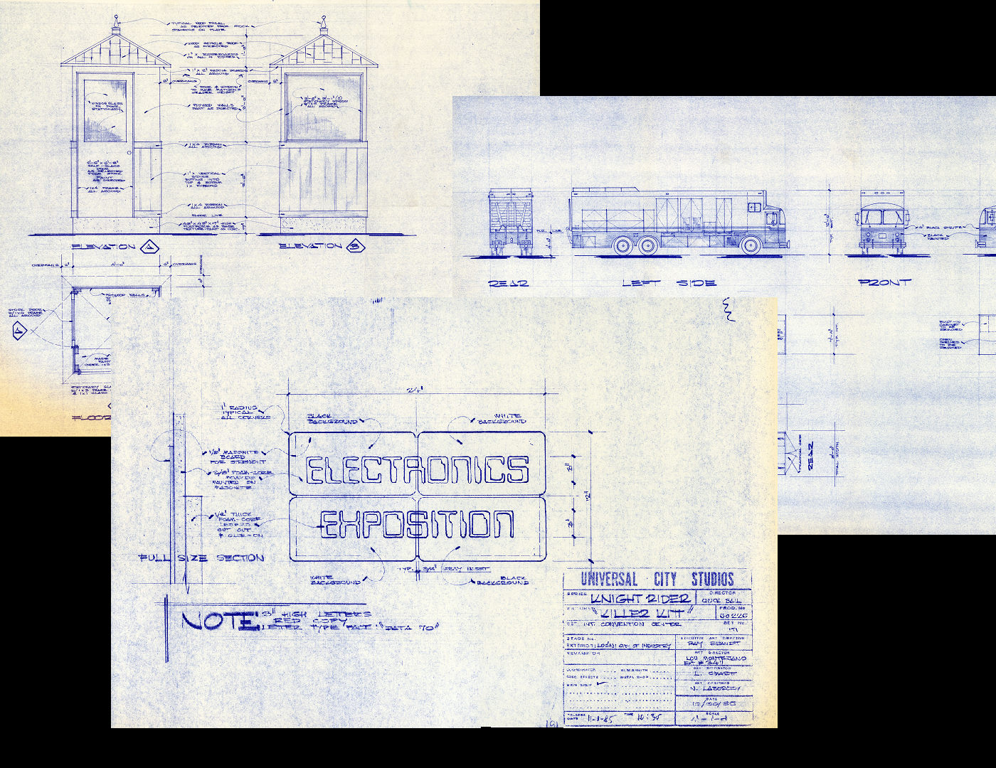 Set Used Blueprints (Set of 12)