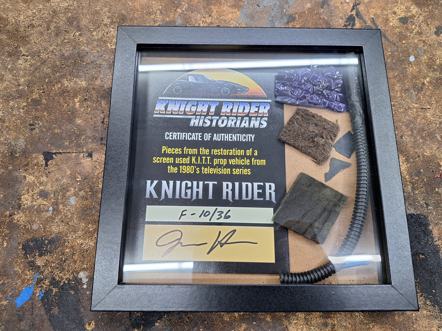 Screen Used K.I.T.T. Shadow Box