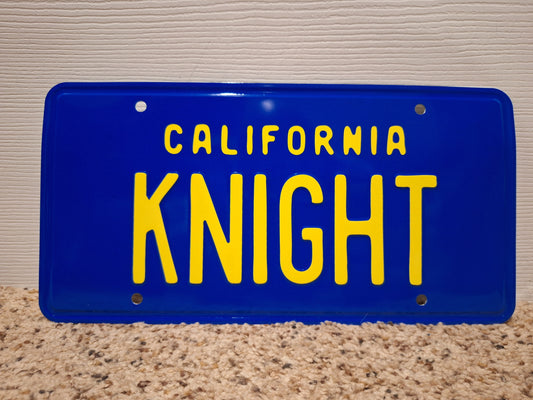 Screen Accurate KNIGHT License Plate (Season 4 Variation)
