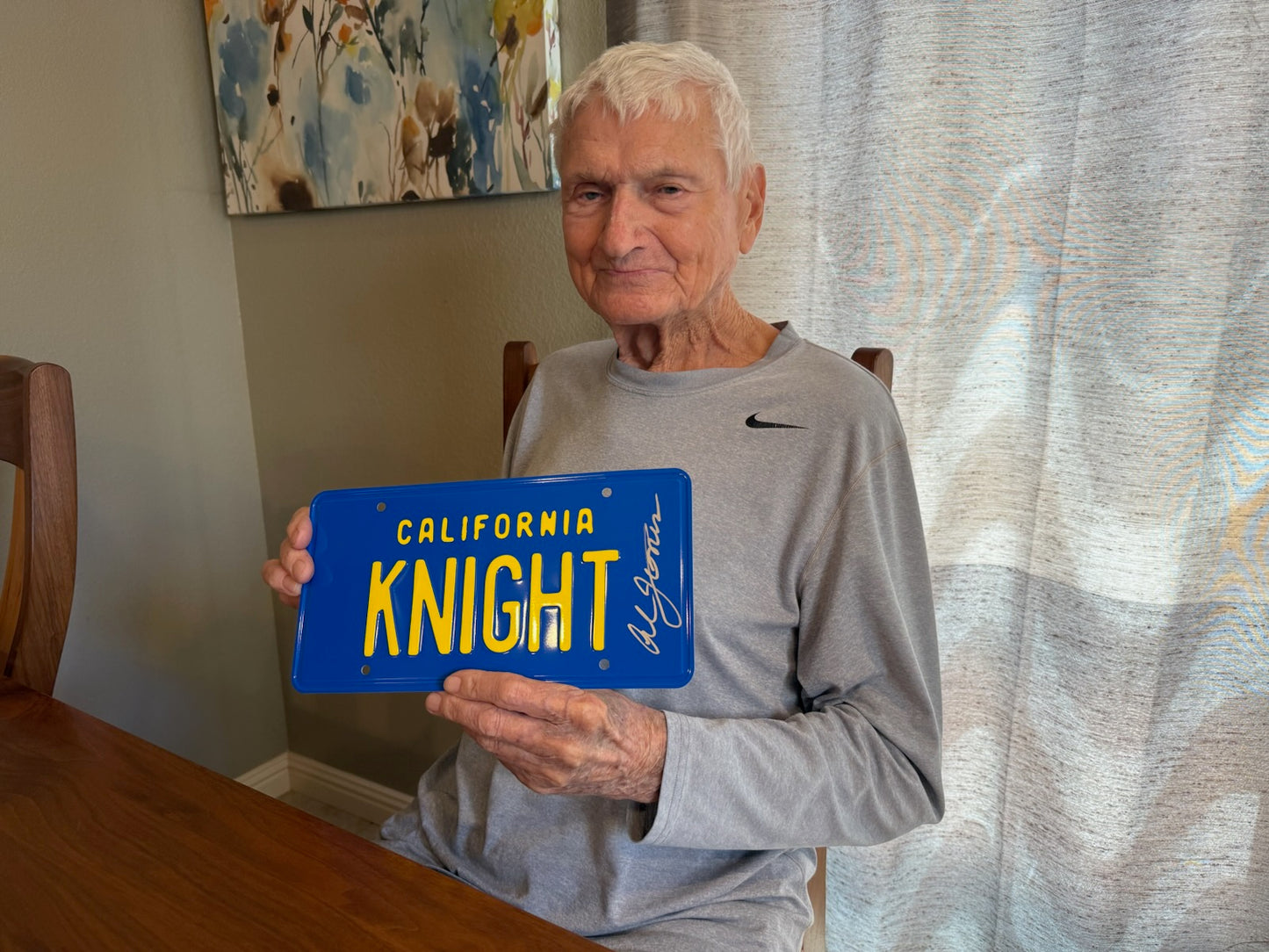 KNIGHT License Plate Signed by "Knight Rider" Stuntman Al Jones!