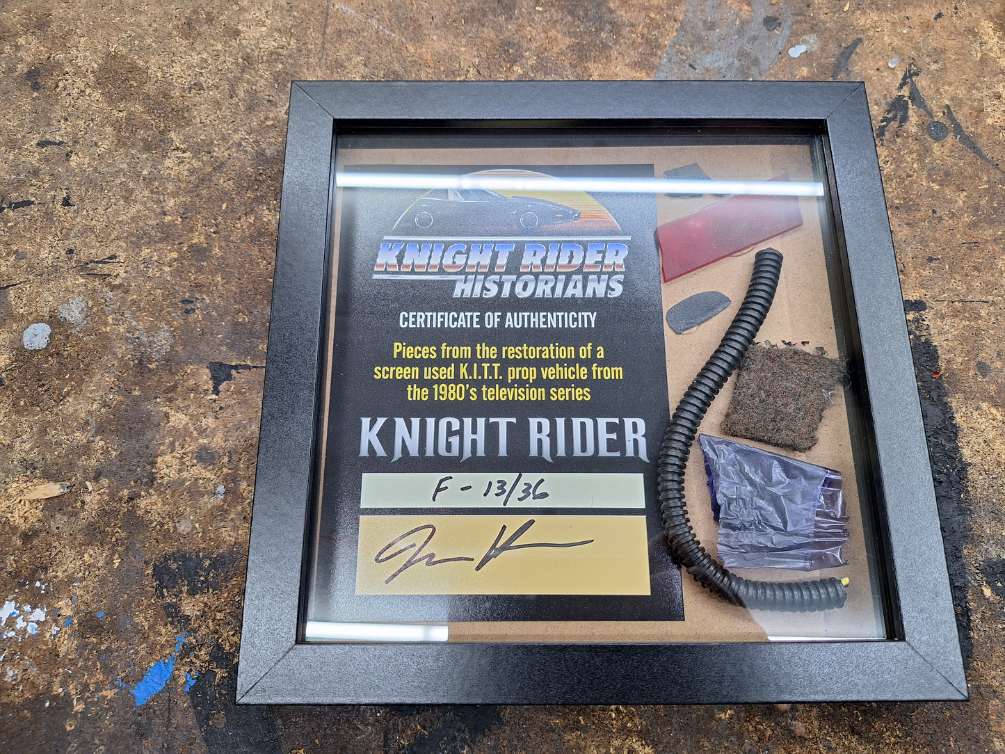 Screen Used K.I.T.T. Shadow Box