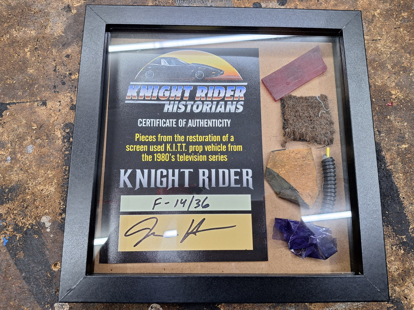 Screen Used K.I.T.T. Shadow Box