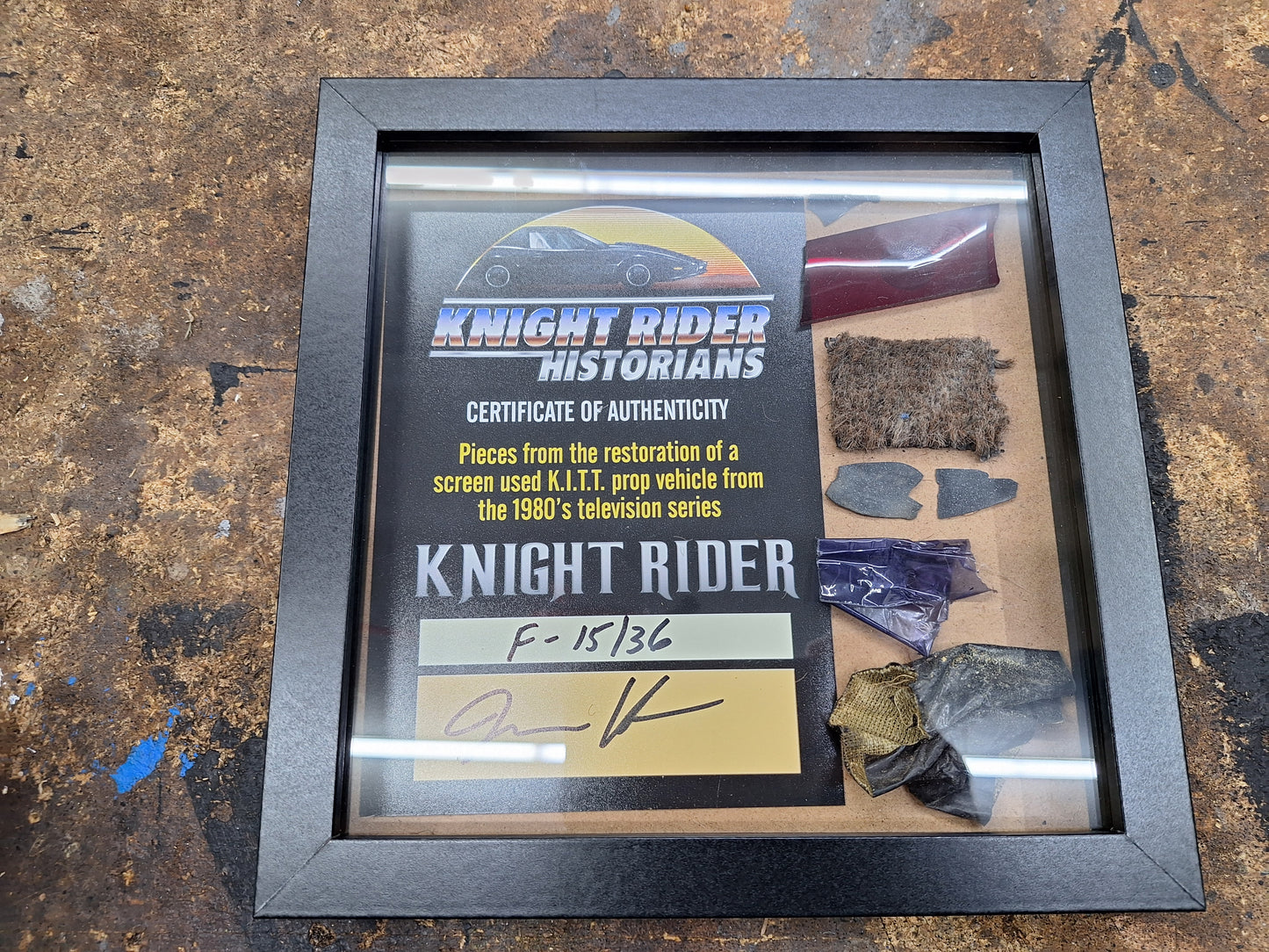 Screen Used K.I.T.T. Shadow Box