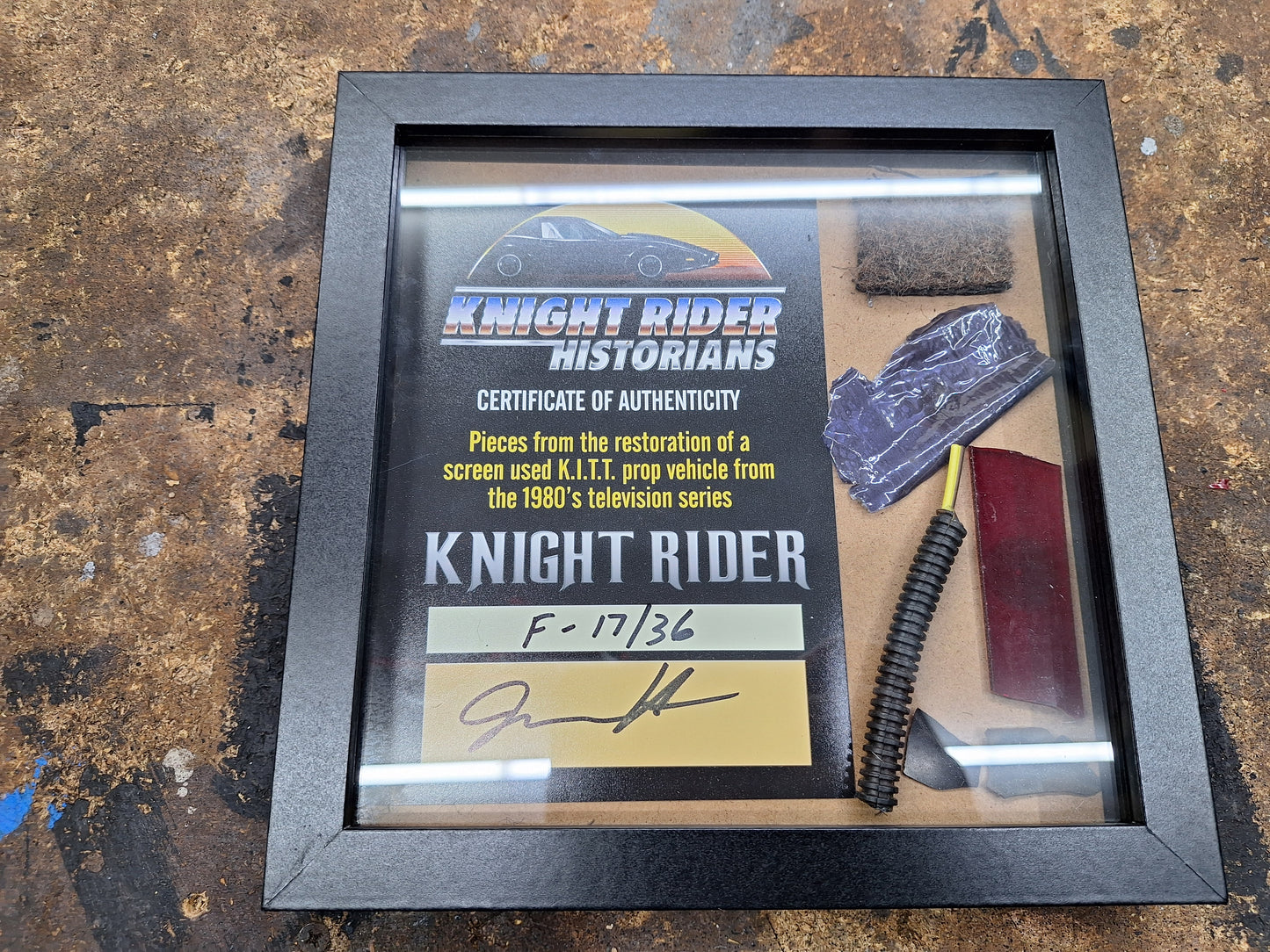 Screen Used K.I.T.T. Shadow Box