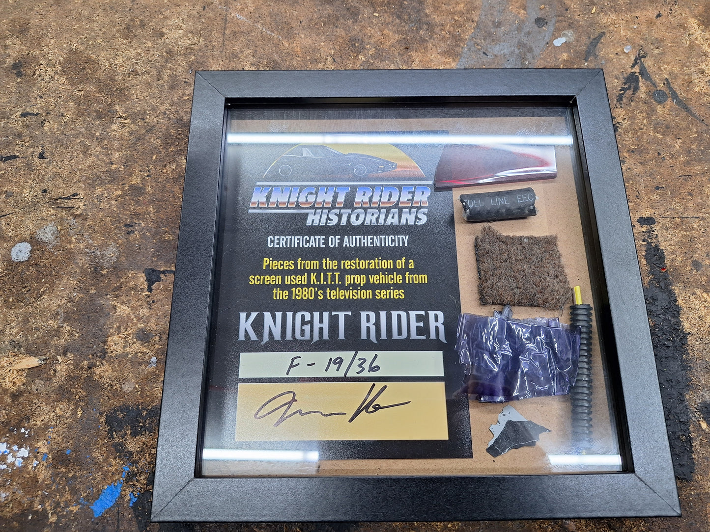 Screen Used K.I.T.T. Shadow Box