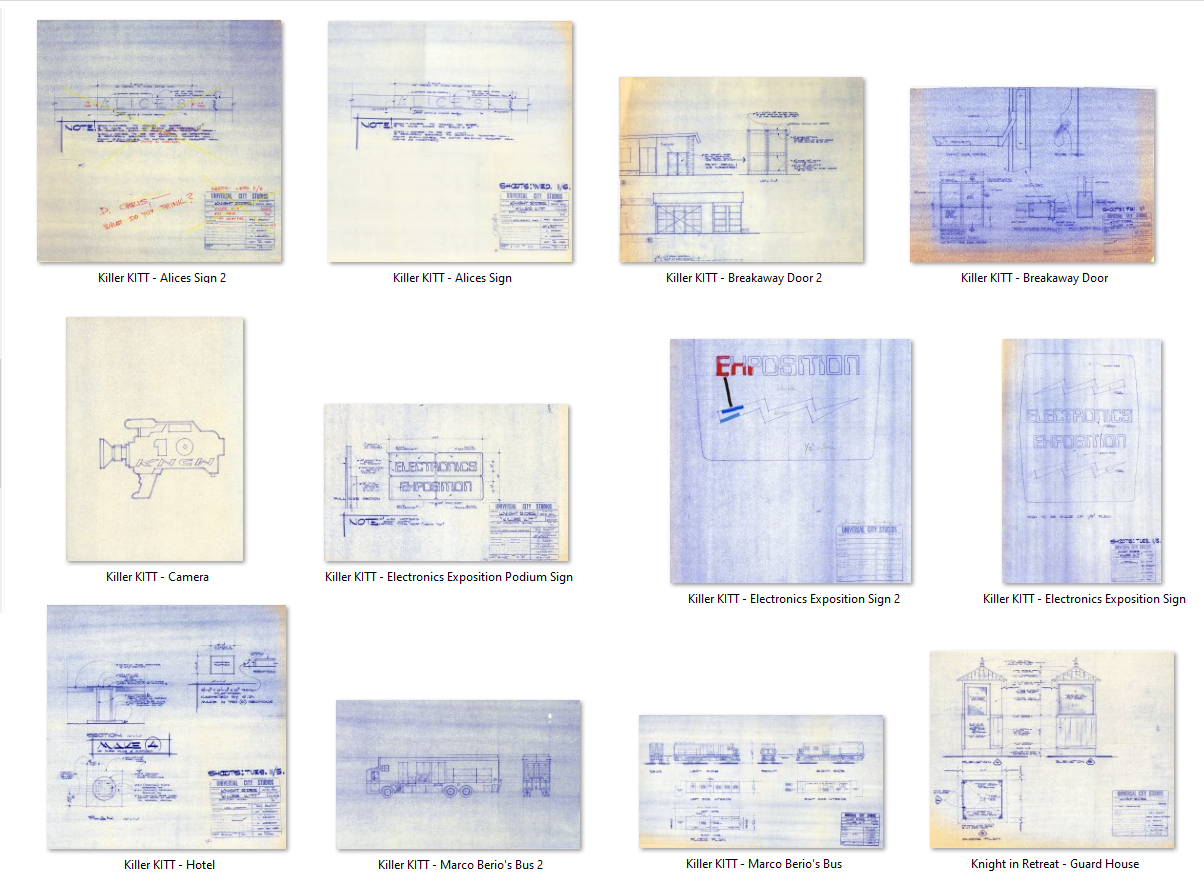 Set Used Blueprints (Set of 12)