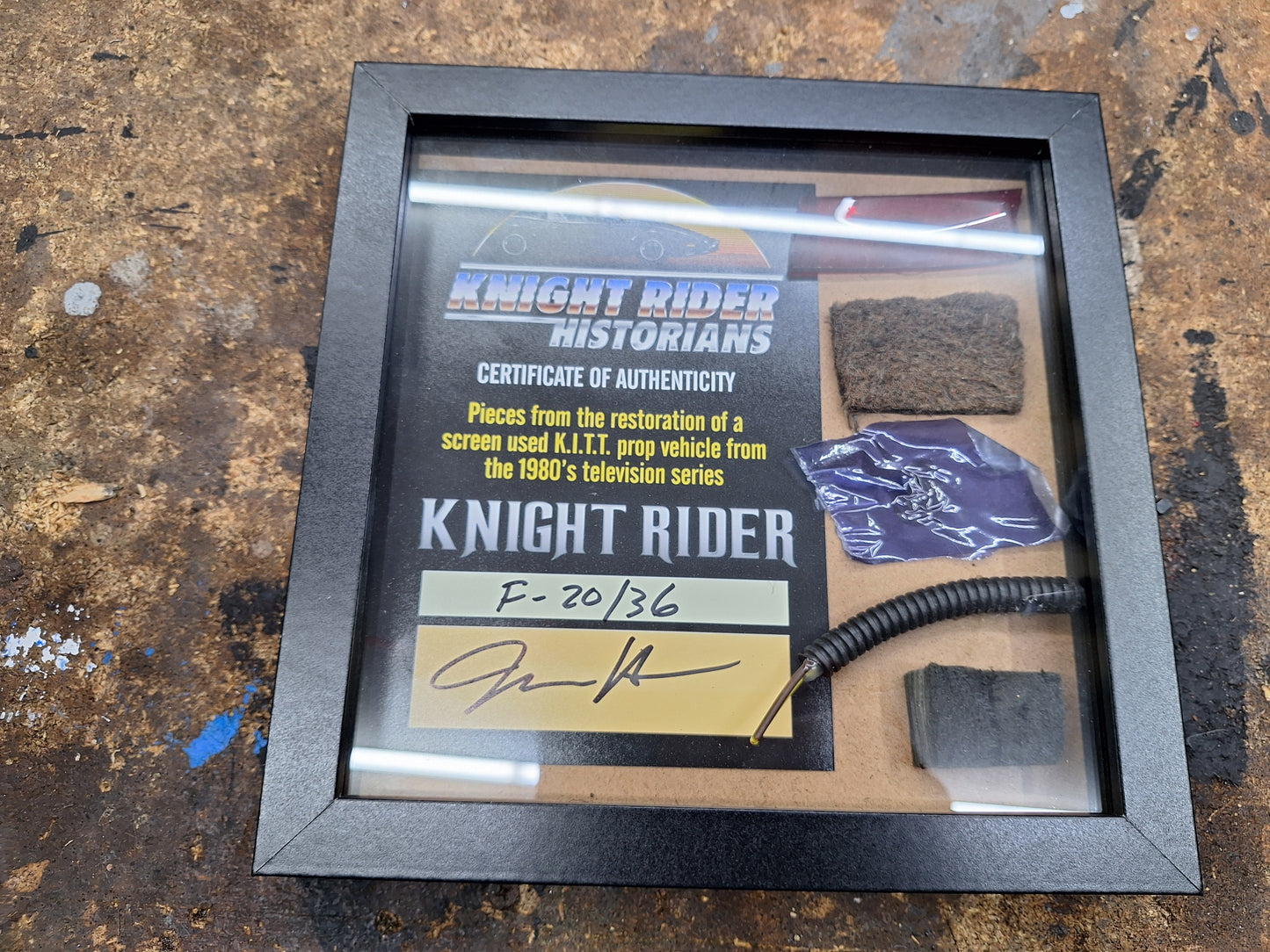 Screen Used K.I.T.T. Shadow Box