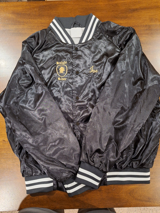 Veste d'équipage rétro avec bouclier de chevalier (nom personnalisé)
