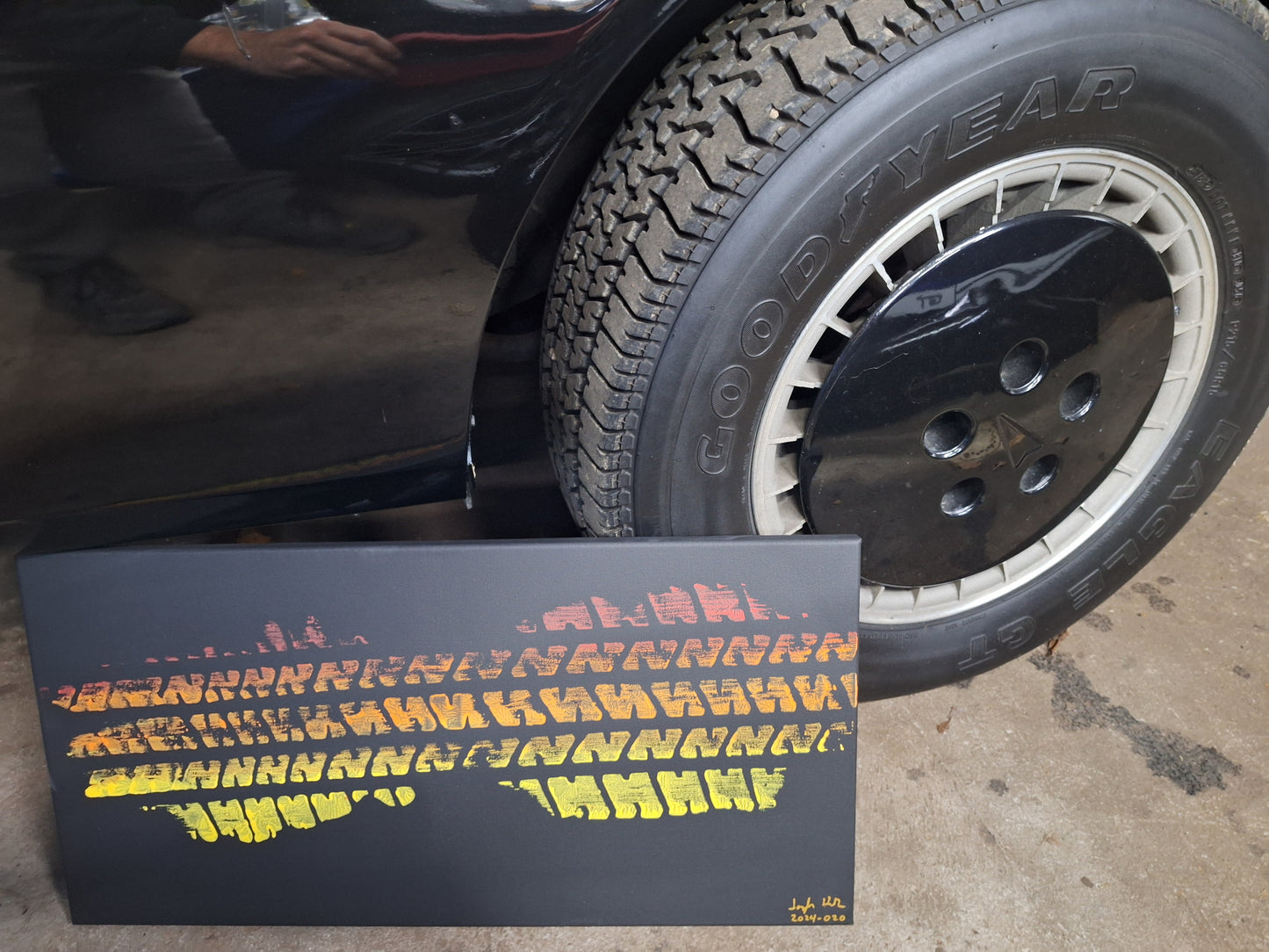 12"x24" KITT Tire Tread Painting on Canvas (Multiple Choices Available)