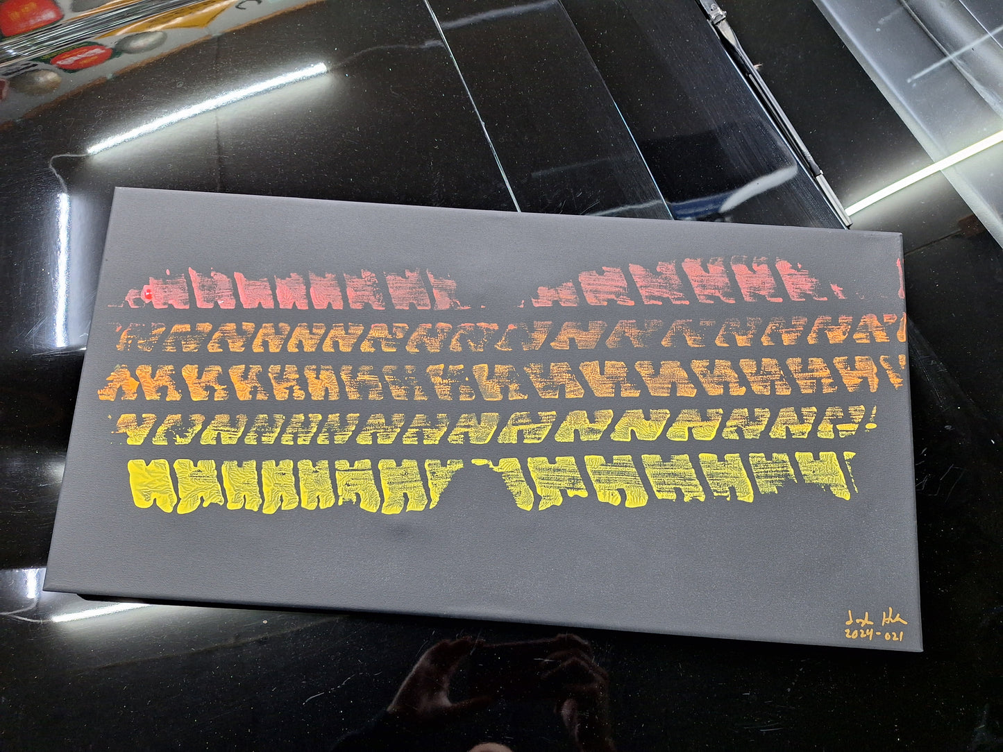 12"x24" KITT Tire Tread Painting on Canvas (Multiple Choices Available)