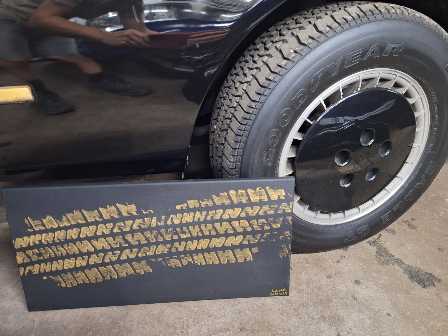 12"x24" KITT Tire Tread Painting on Canvas (Multiple Choices Available)