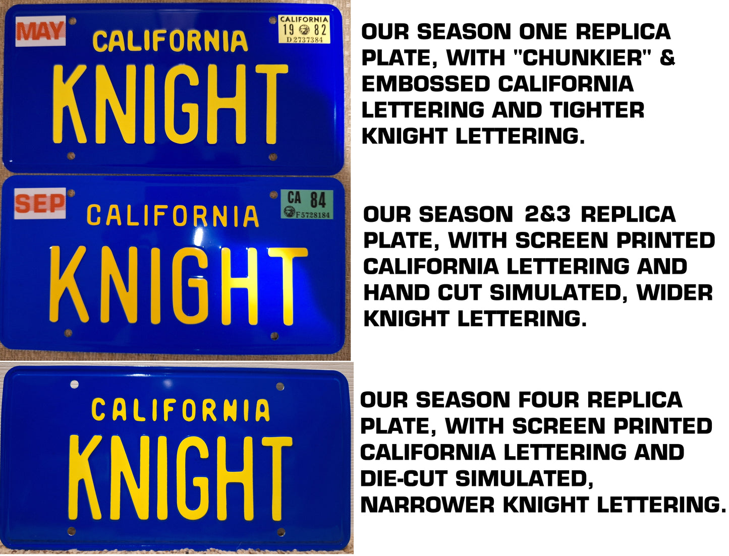Screen Accurate KNIGHT License Plate (Season 4 Variation)