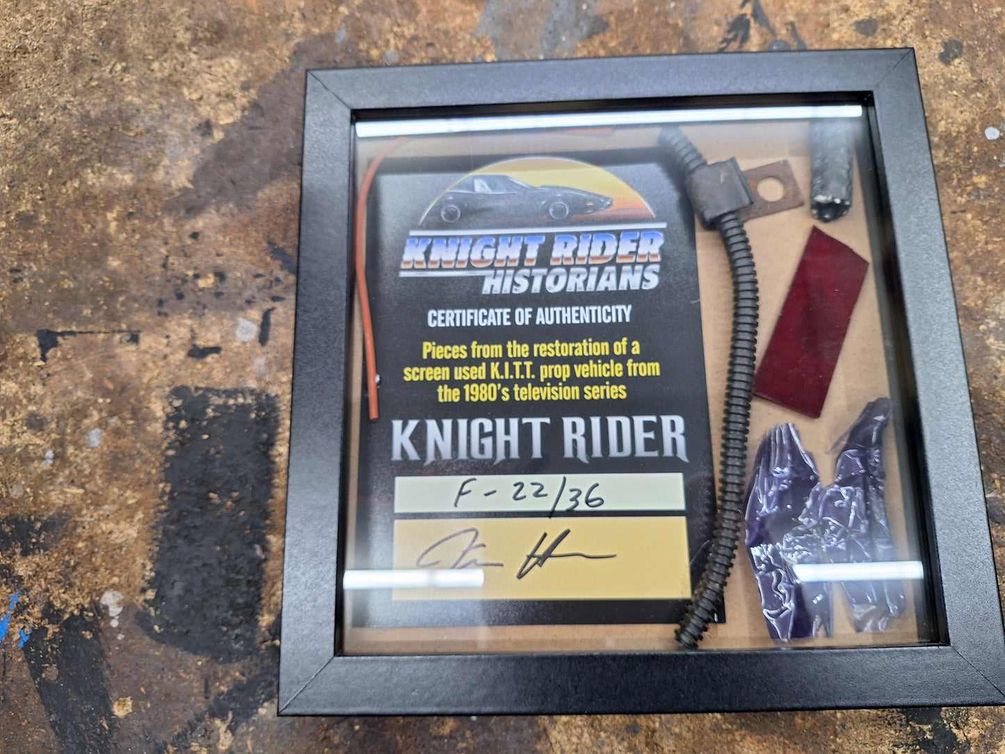 Screen Used K.I.T.T. Shadow Box