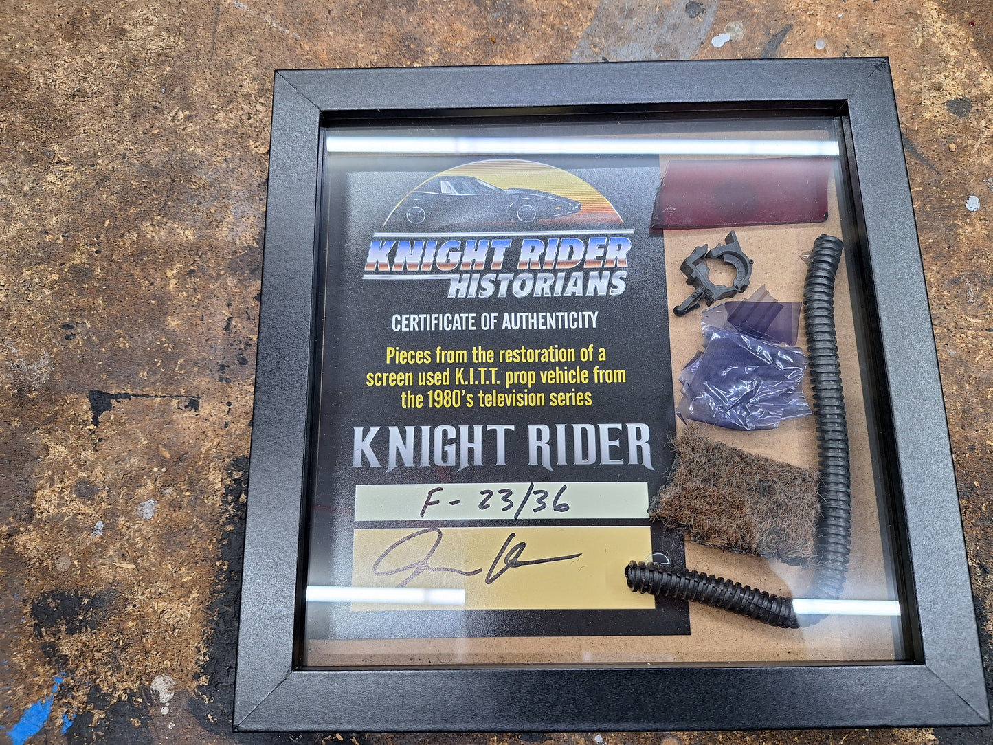 Screen Used K.I.T.T. Shadow Box