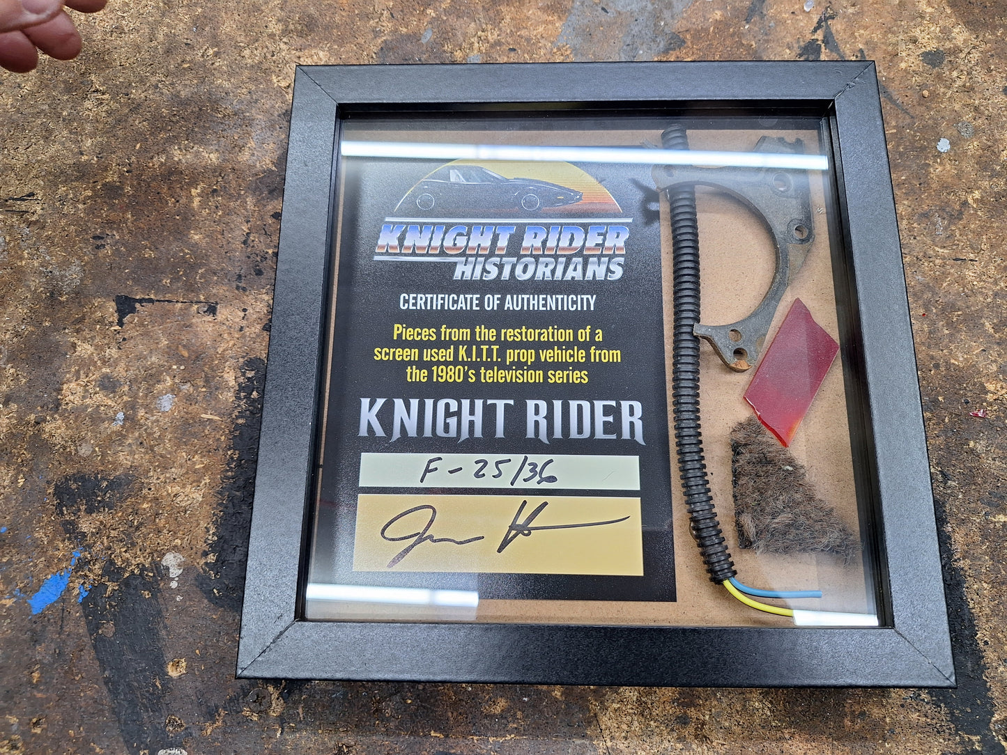 Screen Used K.I.T.T. Shadow Box