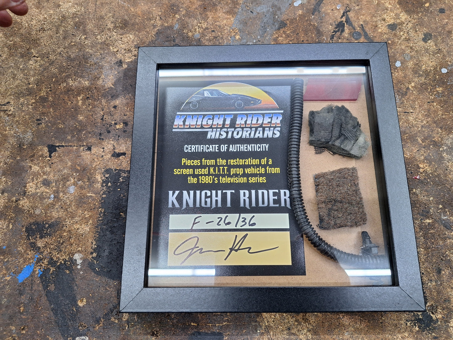 Screen Used K.I.T.T. Shadow Box