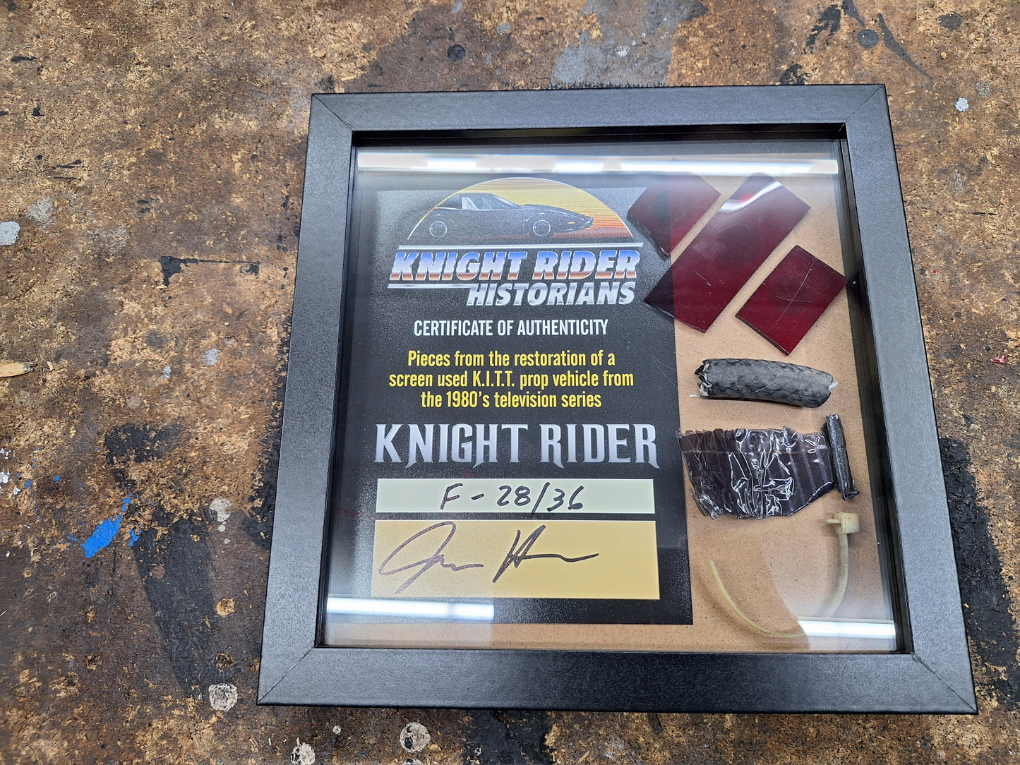 Screen Used K.I.T.T. Shadow Box