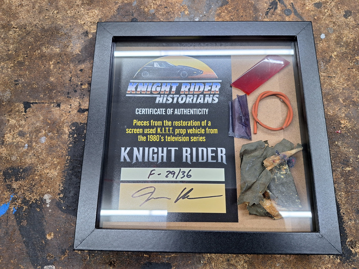 Screen Used K.I.T.T. Shadow Box