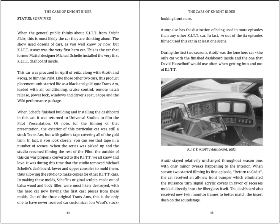 The Cars of Knight Rider: A History of the Original K.I.T.T. Cars (Paperback, 2026) PRE-ORDER