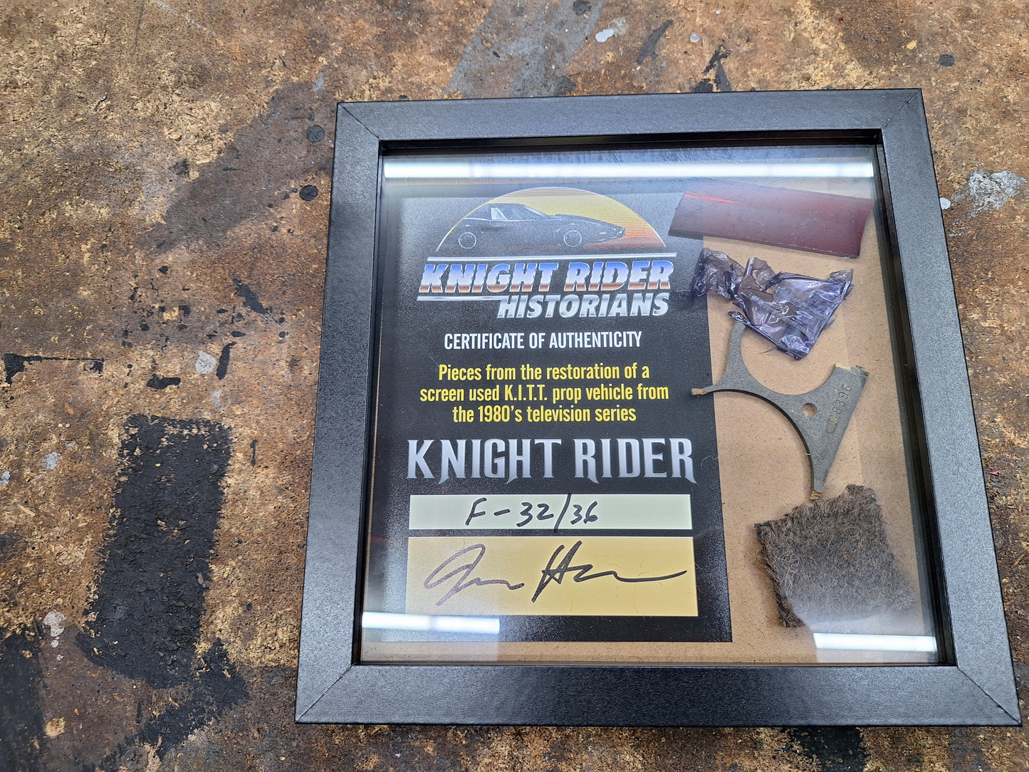 Screen Used K.I.T.T. Shadow Box