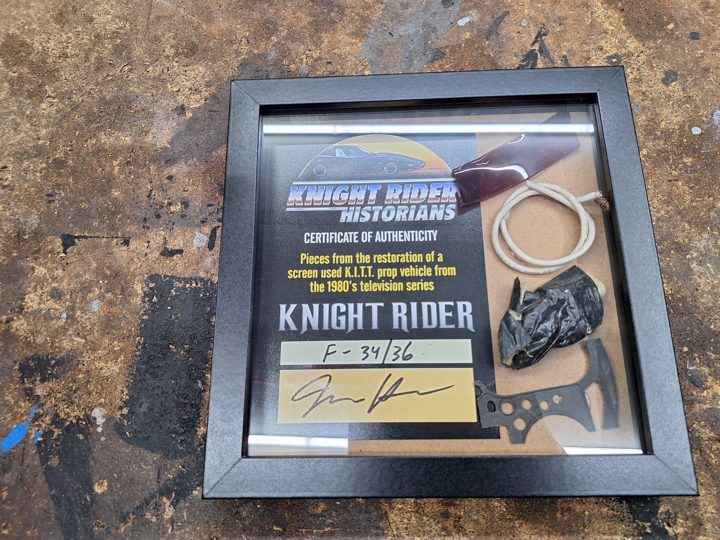 Screen Used K.I.T.T. Shadow Box