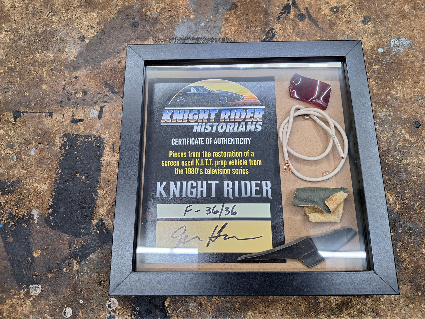 Screen Used K.I.T.T. Shadow Box