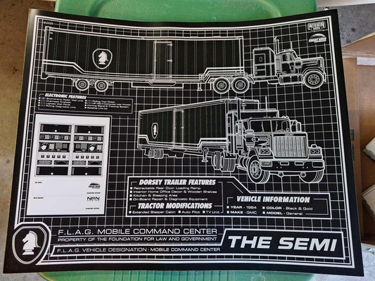 Limited Edition Semi Schematic Print 16"x20"