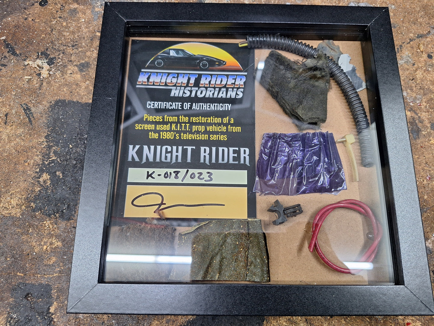 Screen Used K.I.T.T. Shadow Box