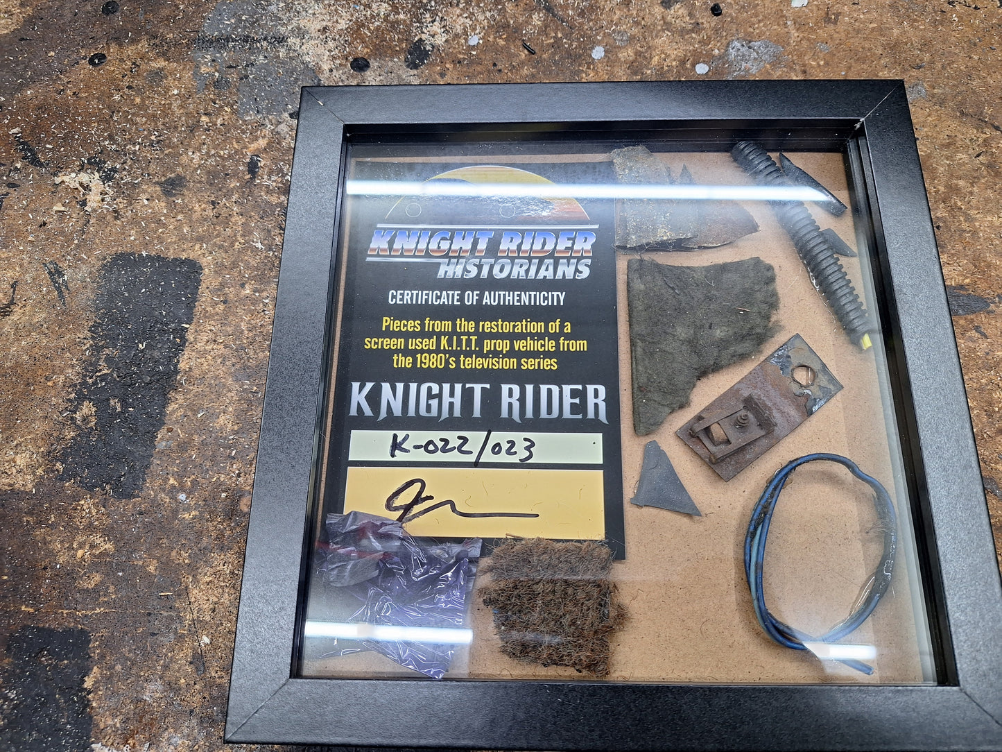 Screen Used K.I.T.T. Shadow Box