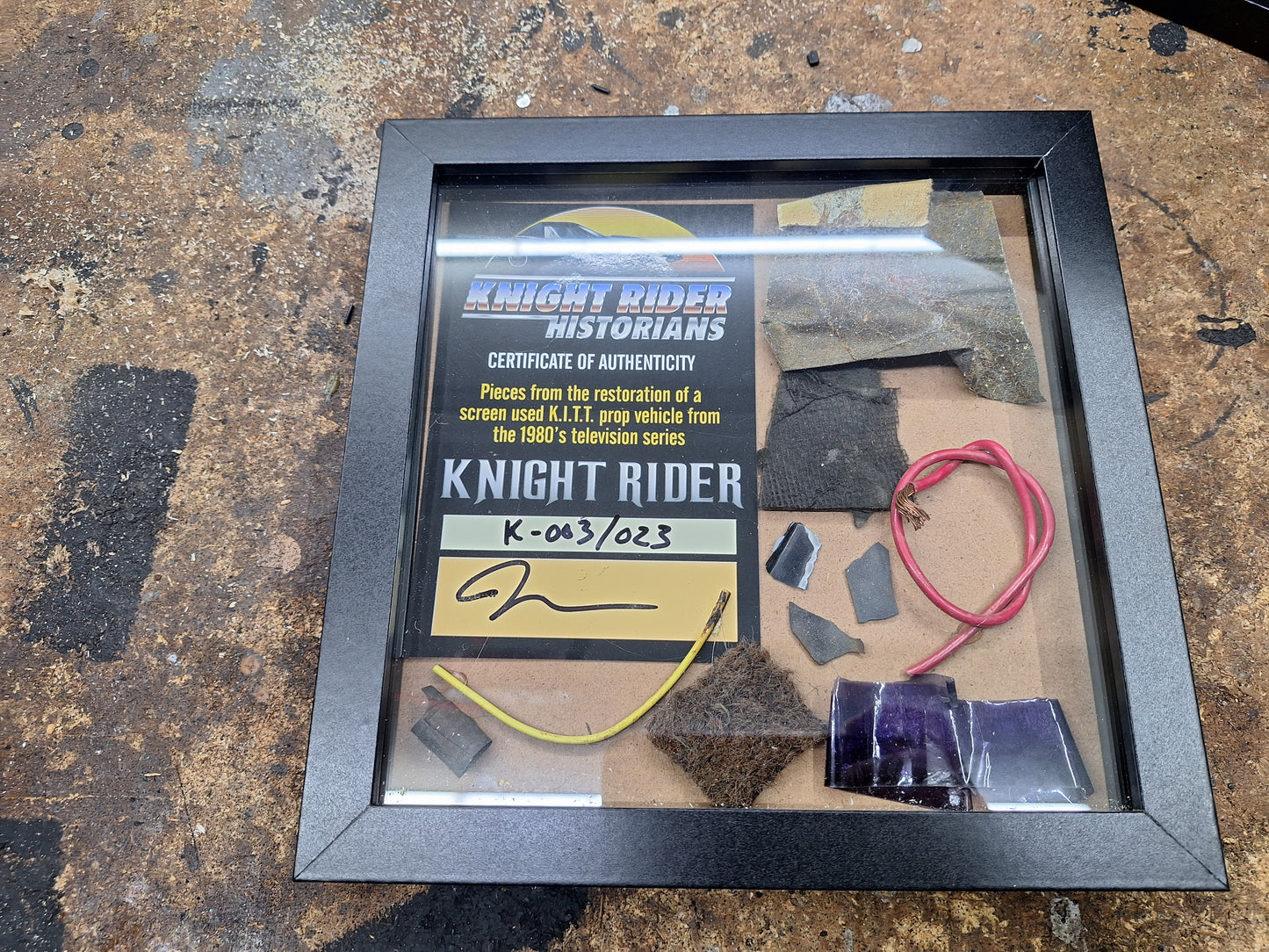 Screen Used K.I.T.T. Shadow Box