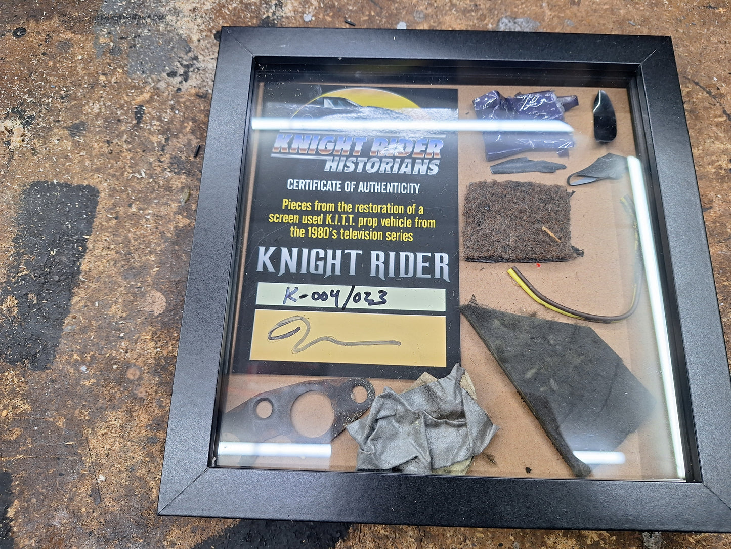 Screen Used K.I.T.T. Shadow Box