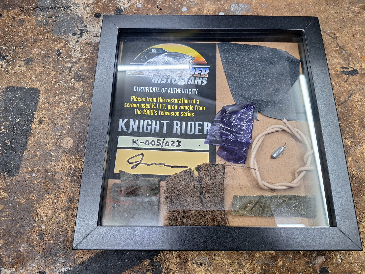 Screen Used K.I.T.T. Shadow Box