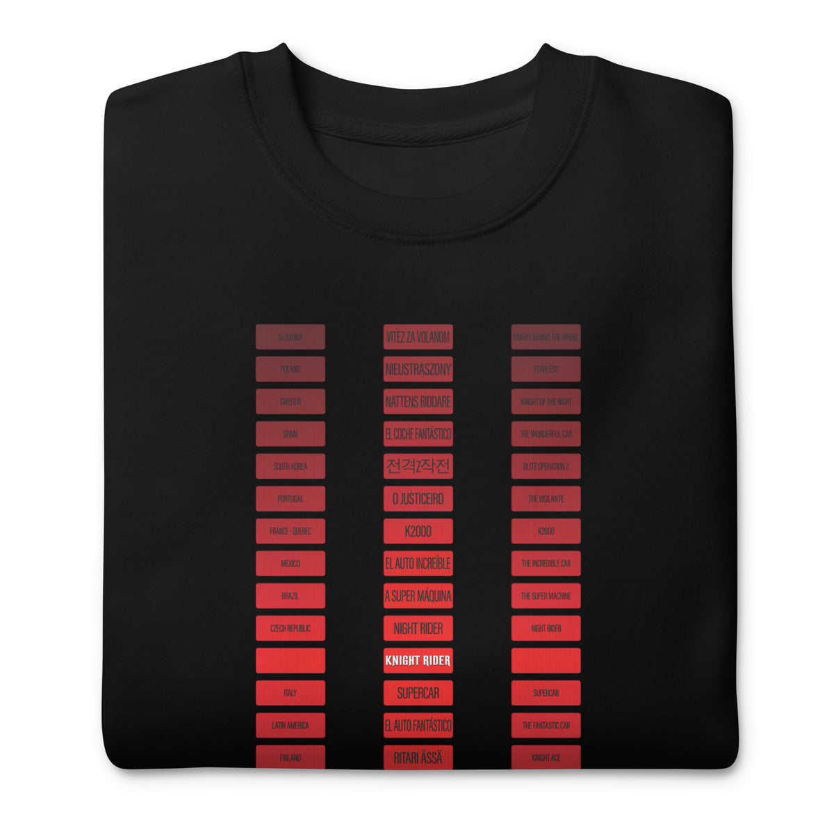 Knight Rider Sweatshirt Knight Rider Knations Unisex Premium Sweatshirt – KRH Media Group LLC